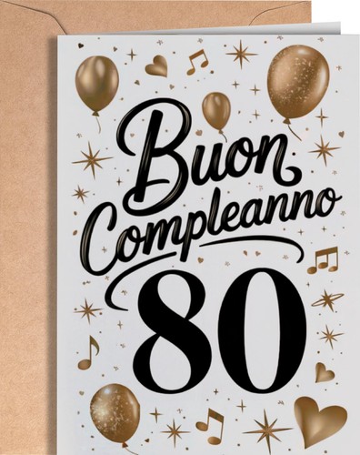 Biglietto auguri anni uomo - 80,