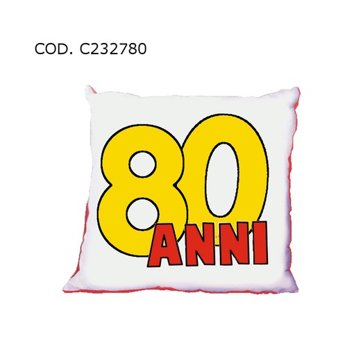 Cuscino 40x40 scritta 80 - cm,