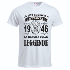 T-shirt uomo donna scritta 80