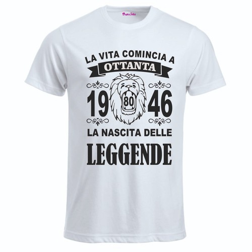 Shirt uomo donna scritta 80 - t-shirt,