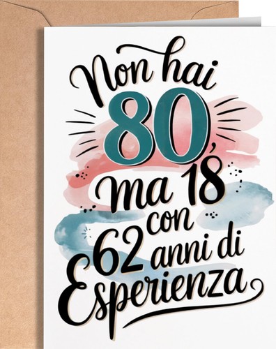 Biglietto auguri anni uomo - 80,